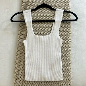 White ribbed tank